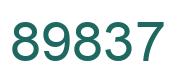 Number 89837 green image
