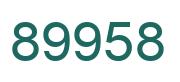 Number 89958 green image