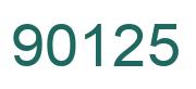 Number 90125 green image