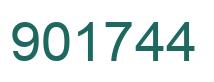 Number 901744 green image
