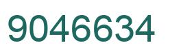 Number 9046634 green image