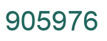 Number 905976 green image
