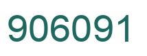 Number 906091 green image