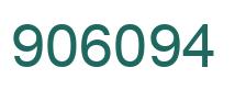 Number 906094 green image