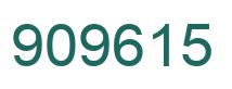 Number 909615 green image