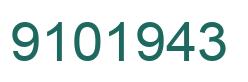 Number 9101943 green image