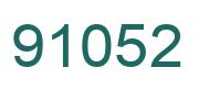 Number 91052 green image