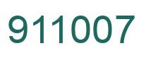 Number 911007 green image
