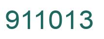 Number 911013 green image