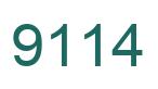Number 9114 green image