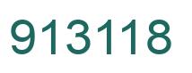 Number 913118 green image