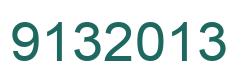 Number 9132013 green image