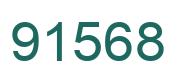 Number 91568 green image