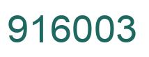 Number 916003 green image