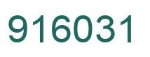 Number 916031 green image