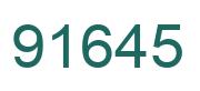 Número 91645 imagen verde