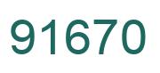 Number 91670 green image
