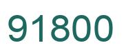 Número 91800 imagen verde