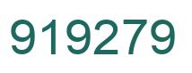 Number 919279 green image