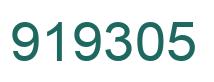 Number 919305 green image