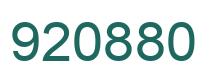 Number 920880 green image
