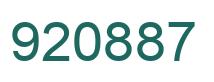 Number 920887 green image
