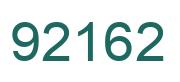 Number 92162 green image