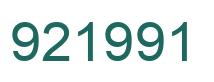 Number 921991 green image