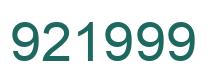 Number 921999 green image