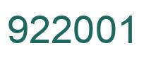 Número 922001 imagen verde