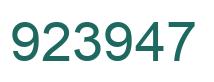 Number 923947 green image