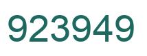 Number 923949 green image