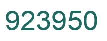 Number 923950 green image