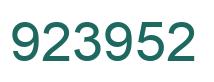 Number 923952 green image