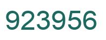 Number 923956 green image