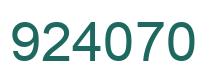 Number 924070 green image