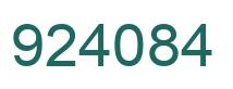 Number 924084 green image