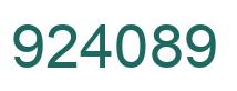 Number 924089 green image