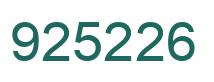 Number 925226 green image
