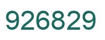 Number 926829 green image