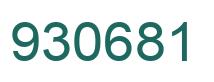 Number 930681 green image