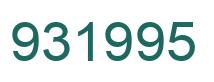 Number 931995 green image