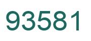 Número 93581 imagen verde