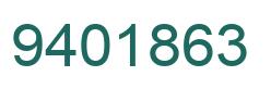 Number 9401863 green image