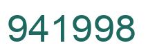Number 941998 green image