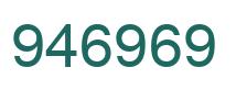 Number 946969 green image