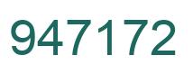Number 947172 green image