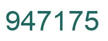 Number 947175 green image