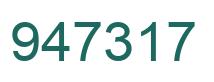 Number 947317 green image