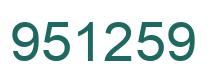 Number 951259 green image